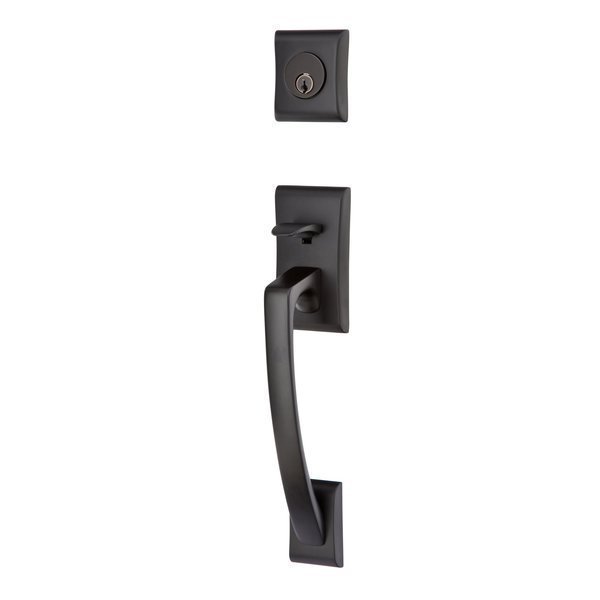 Flat Black Handleset 4817HECUS19RH, EMTEK, Mfr# 4817HECUS19RH